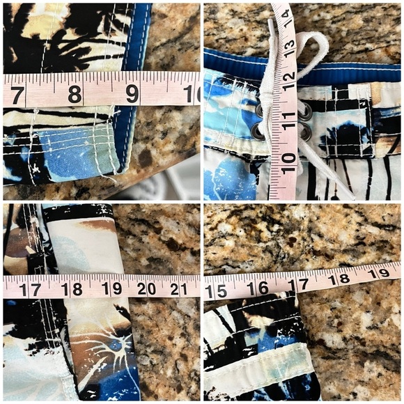 Lanesboro Sport Men’s Palm Tree Swim Trunks Size S Tie Waist Mesh Lining Beach - Picture 4 of 8